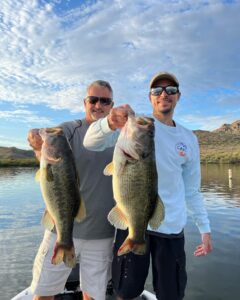 Arizona summer bass fishing 2023 father and son