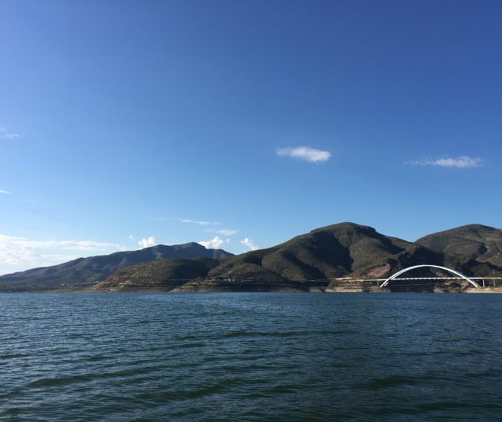 Roosevelt lake bridge in Arizona